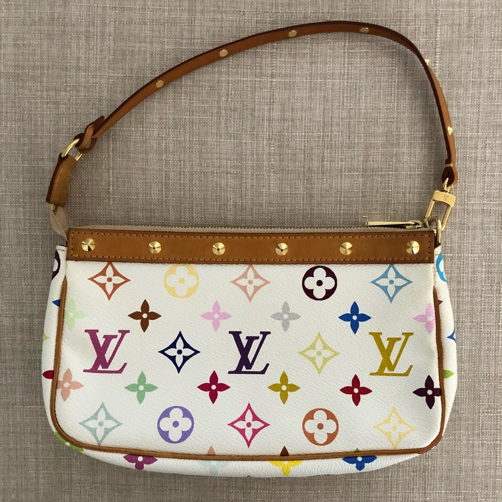 Louis Vuitton White Multicolor Pochette